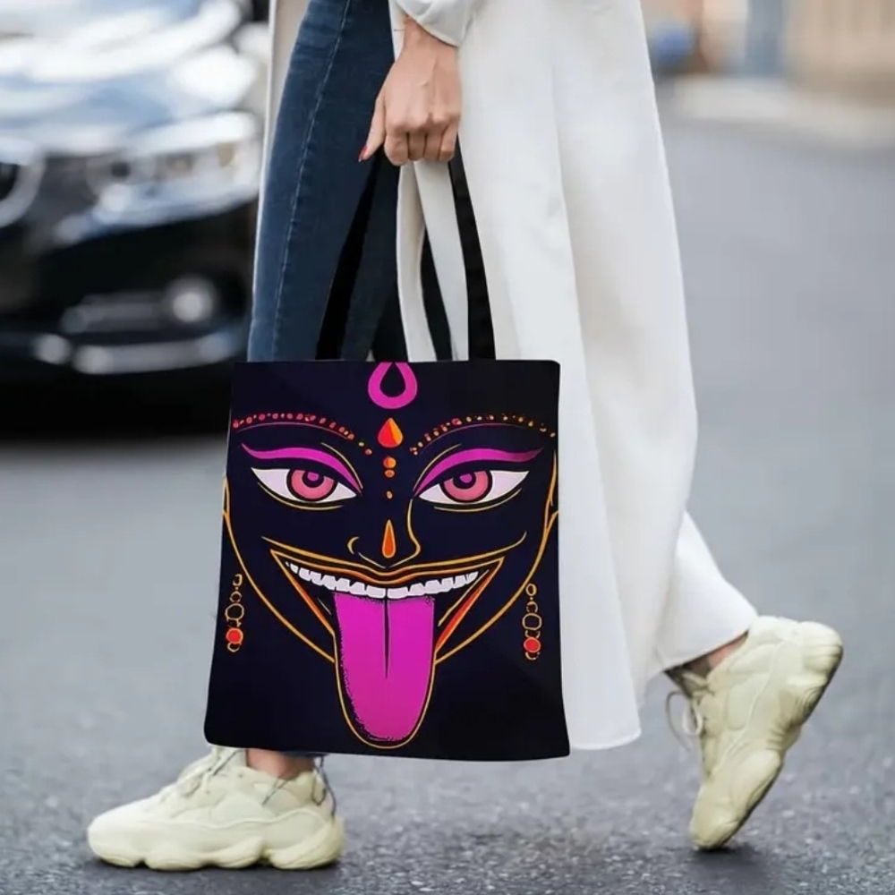Stylish Black and Pink Tote Bag